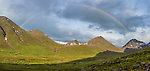 Rainbow mini-panorama. From Clearwater Mountains in Alaska.