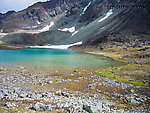 Beginning of Alpine Creek. Alpine Creek starts at the lake outlet in the bottom of this picture From Clearwater Mountains in Alaska.