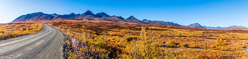 Looking back at the Clearwater Mountains from the east From Denali Highway in Alaska.