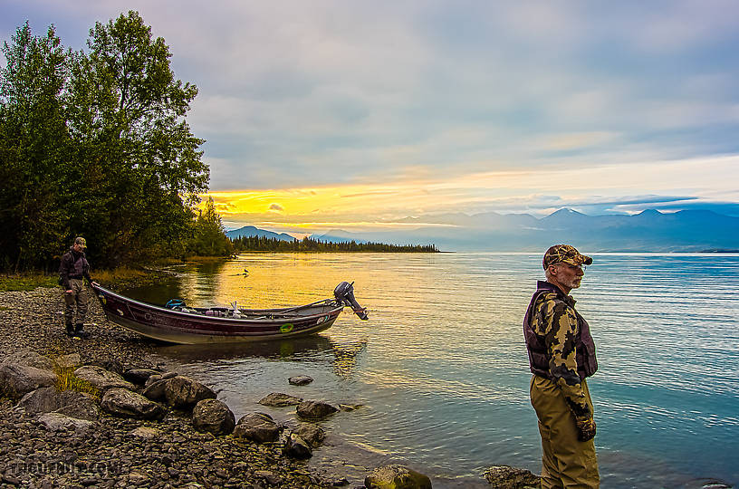 Put-in at Skilak Lake From the Kenai River in Alaska.