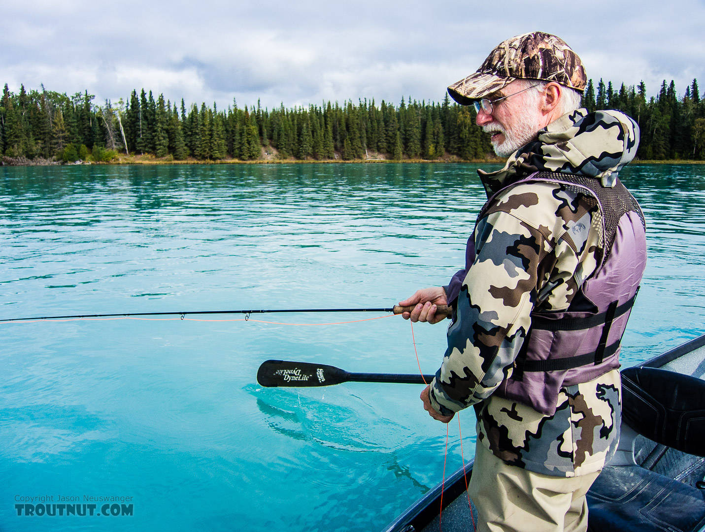 Dad fishing the Kenai From the Kenai River in Alaska.