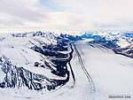 Kahiltna Glacier From Denali National Park in Alaska.