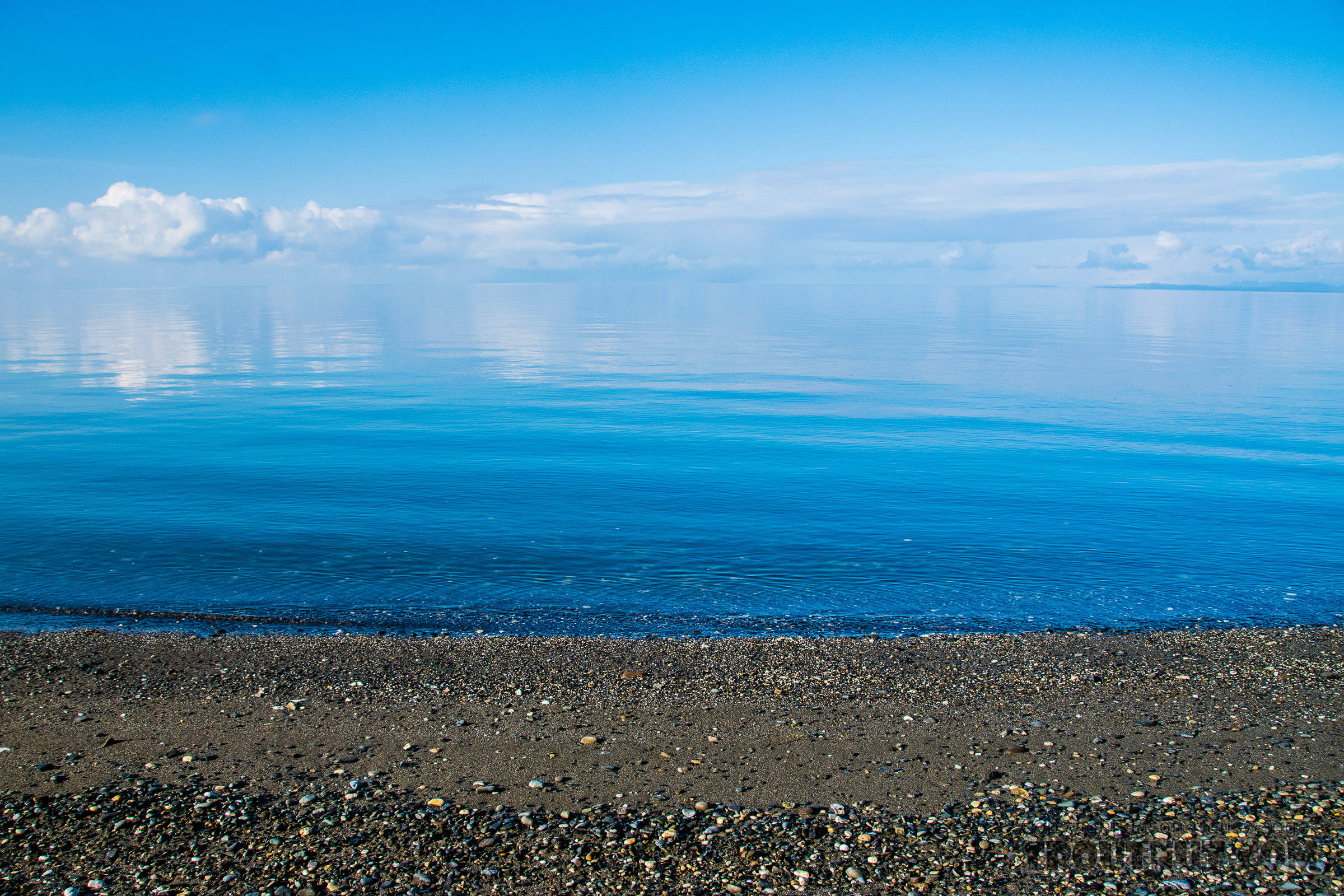Vanishing horizon in the Chukchi Sea From Kotzebue in Alaska.