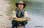 One of the nicest brown trout of the trip From Mystery Creek # 227 in Montana.