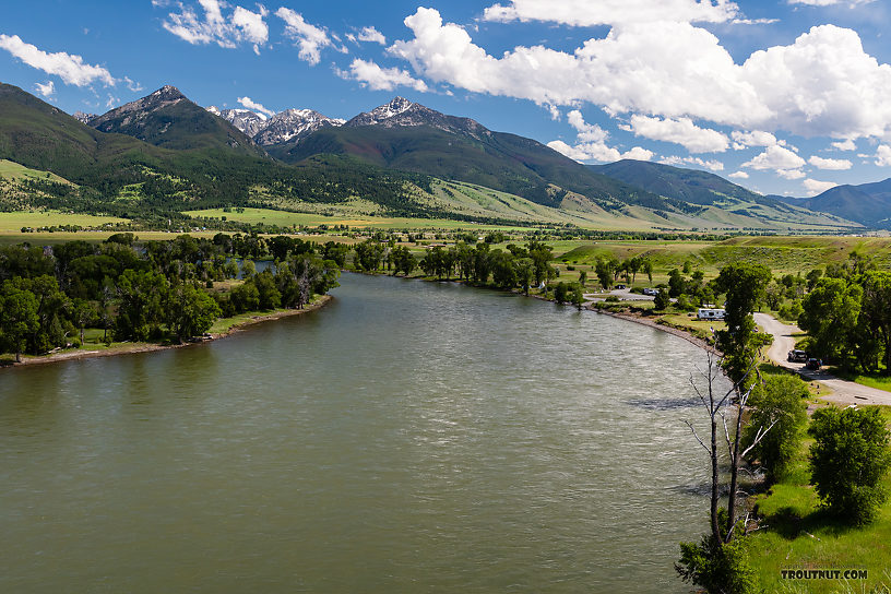Yellowstone River above Mallard's Rest in Paradise Valley From the Yellowstone River in Montana.