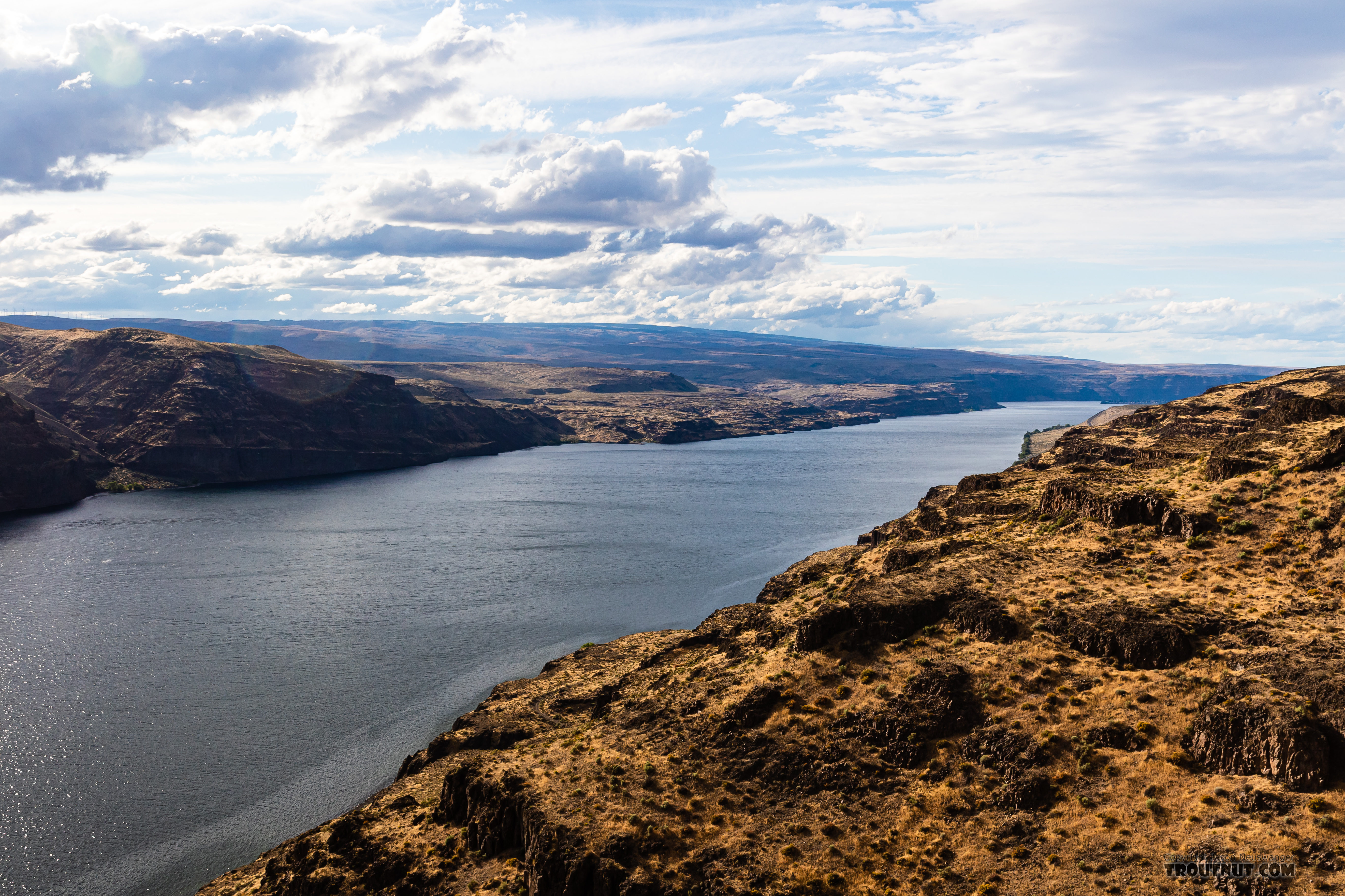 When driving home through eastern Washington we always like to stop at this overlook of the Columbia in the high desert. From the Columbia River in Washington.
