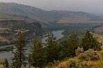 Snake River from the Clark Hill Rest Area on highway 26. Smoke from distant California wildfires was clouding eastern ID / west WY a couple weeks before this year's coast-wide smoke catastrophe. From the Snake River in Idaho.