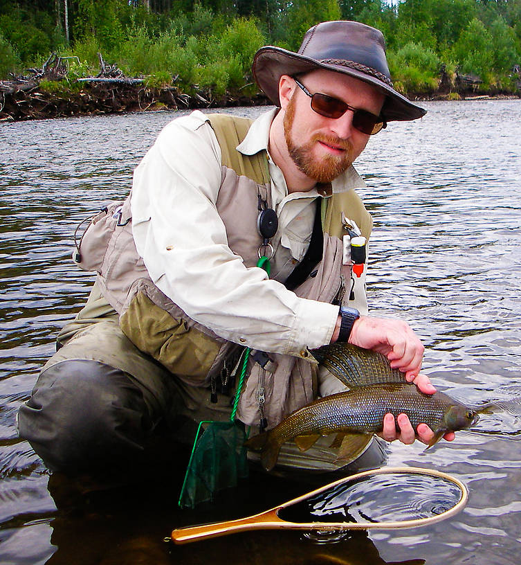 Pretty grayling fins. From the Chena River in Alaska.