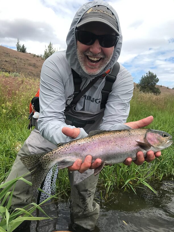 Marvin lands a fat Redband Trout