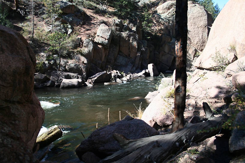 This is the pool where I landed my first two Cheeseman Canyon trout