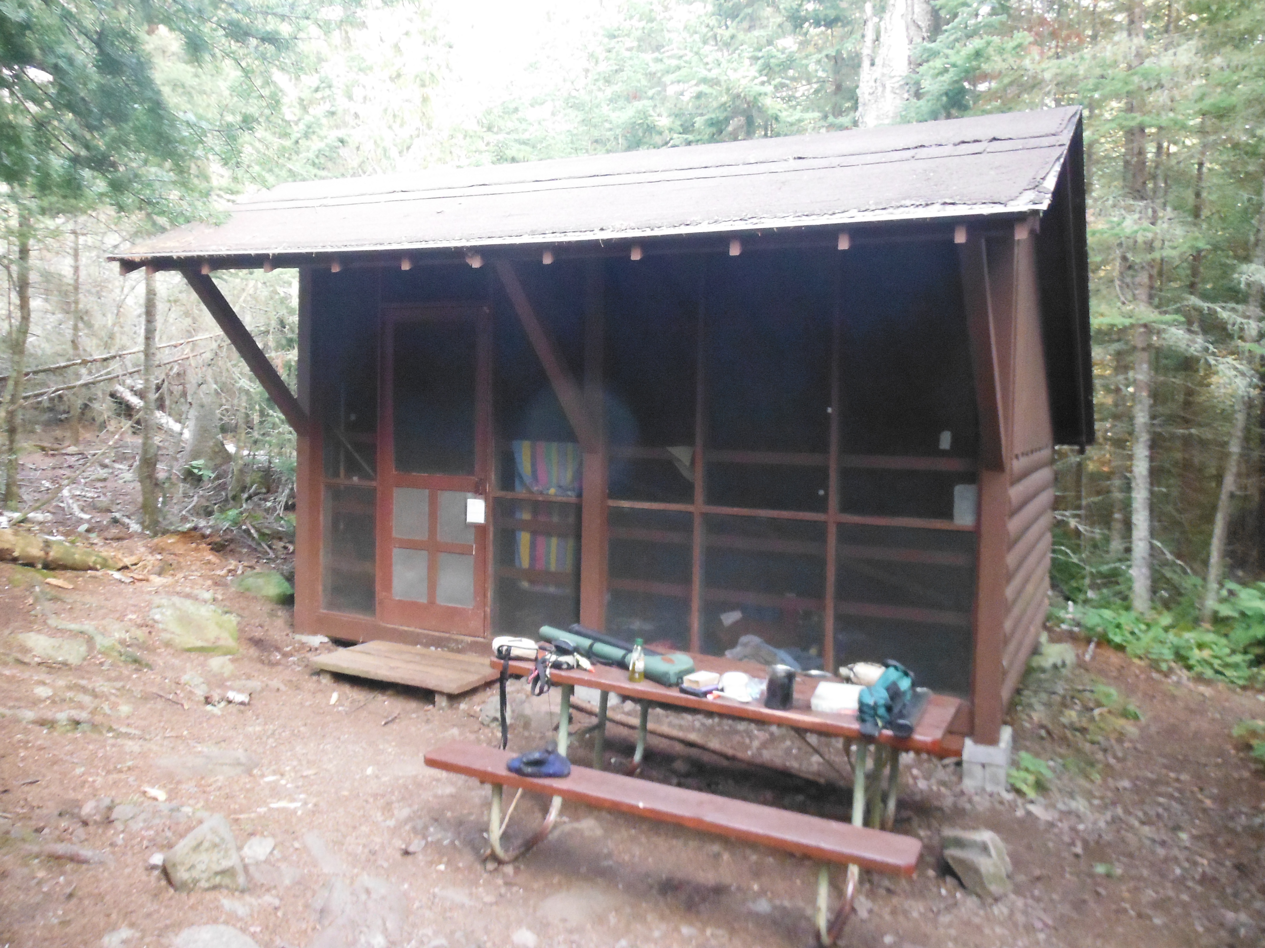 Shelter in which I stayed at Three Mile campground