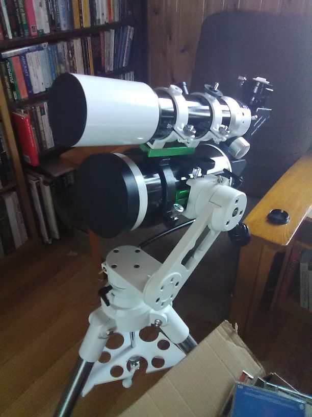 Though I didn't set them up like this, here's the two travel telescopes I took and tested on the trip