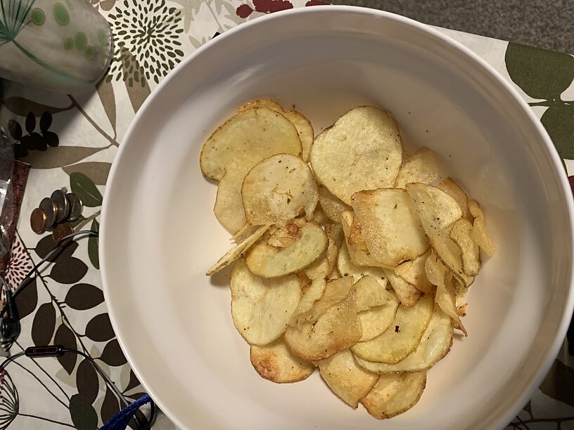 Home-made tater chips!